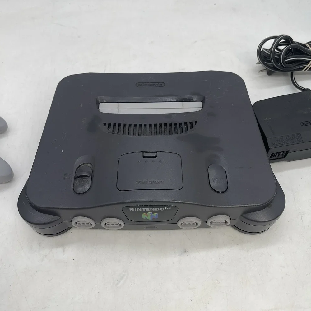 Nintendo 64 N64 Gray Console Bundle w/ Controller, Power Cord, AV Cable NTSC-U/C